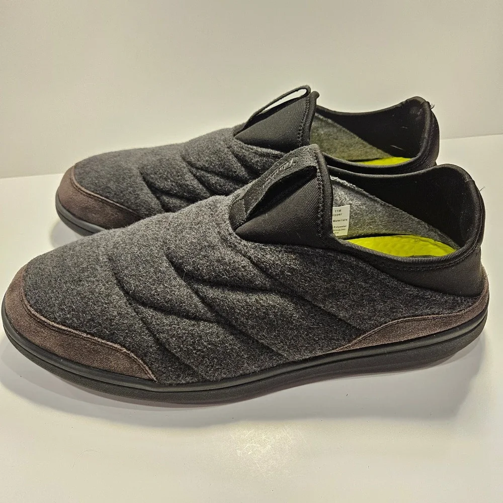 Florsheim Comfortech Mens 11M Javs Grey Wool Quilted Slip On Shoes Slipp‎
